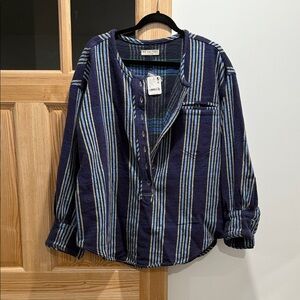 We The Free Navy and White Striped  Shirt